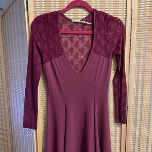 Maroon Kimchi Blue Skater Dress